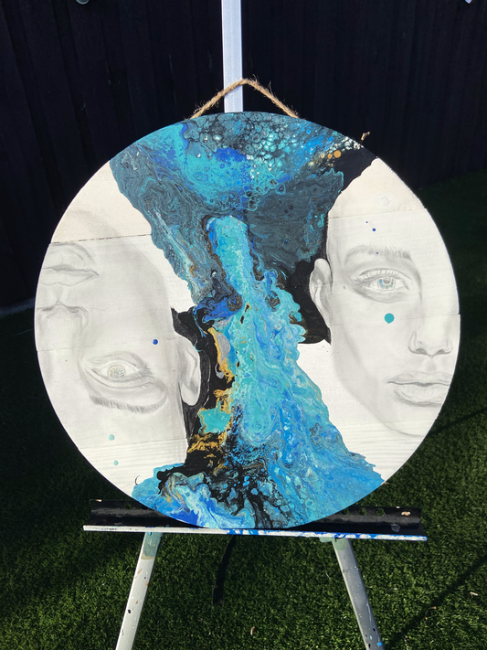 "Right Side Up" - 18" x 18"