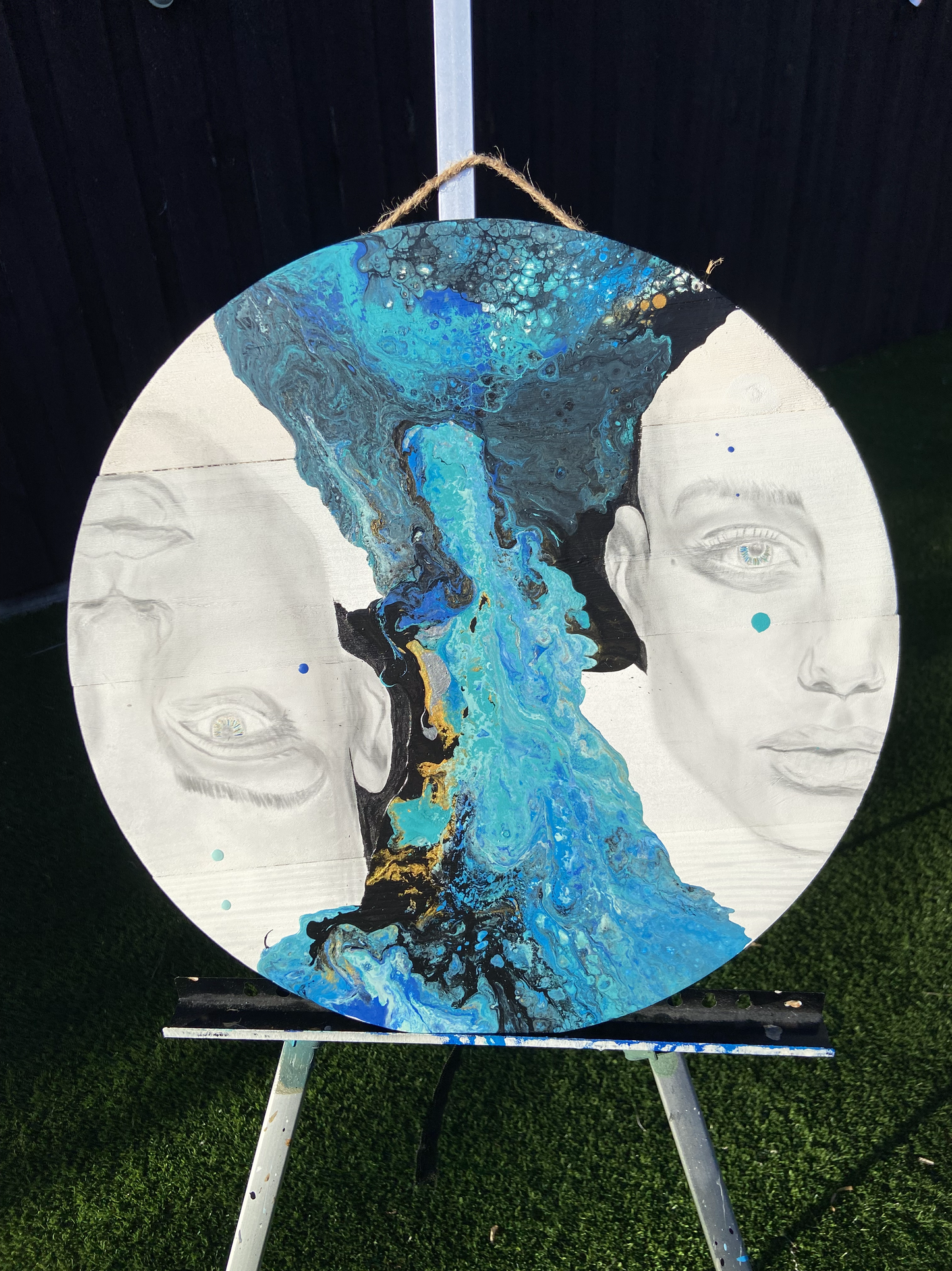 "Right Side Up" - 18" x 18"