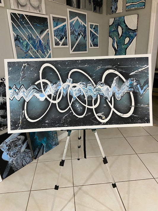 "Competitive Nature" - 48" x 24"